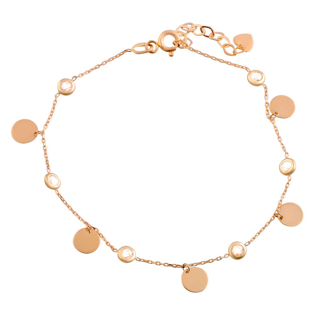 Браслет золотий з фіанітами 0,12 ct (2094746)