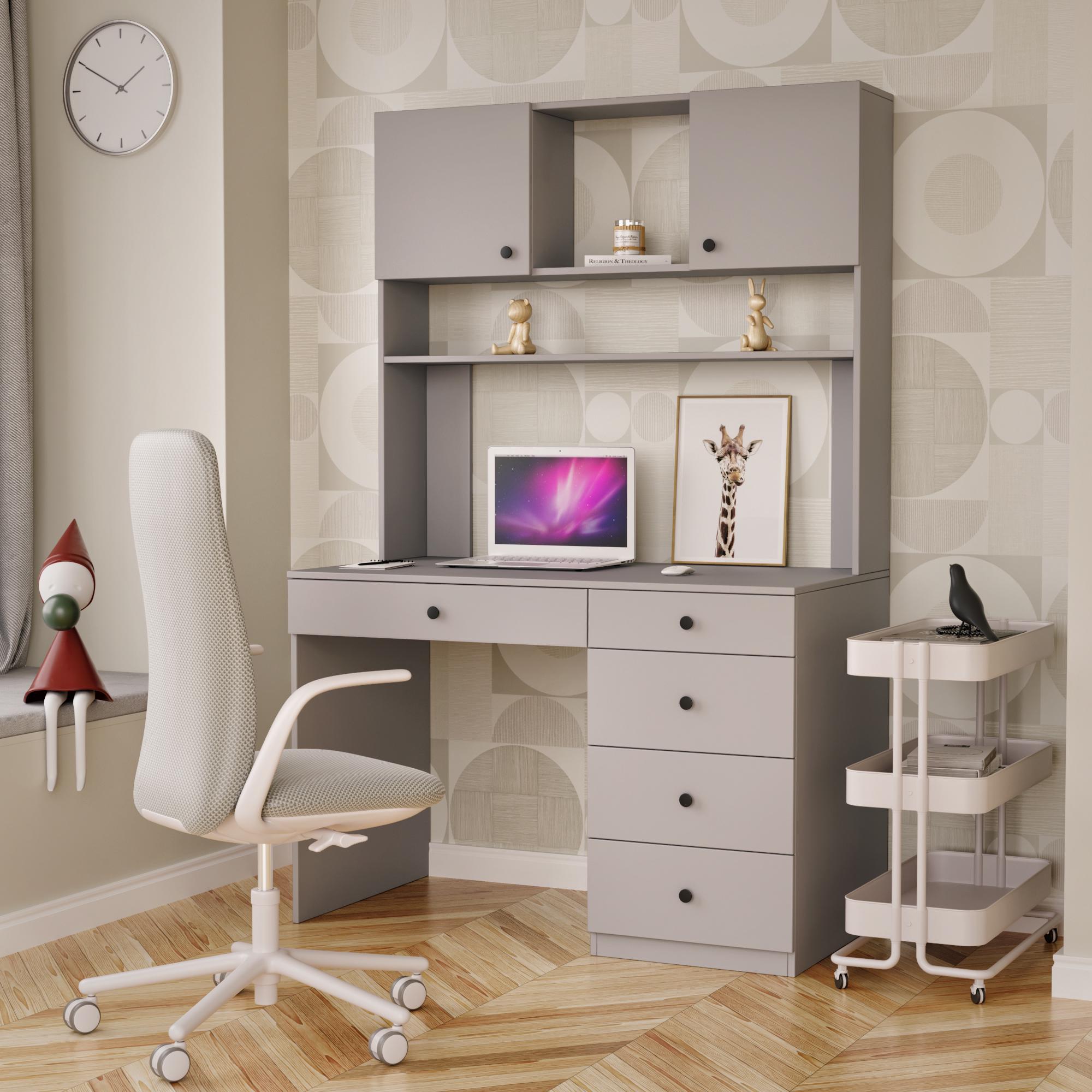 Письмовий стіл СП-сингл 1830х1200х650 мм Сірий