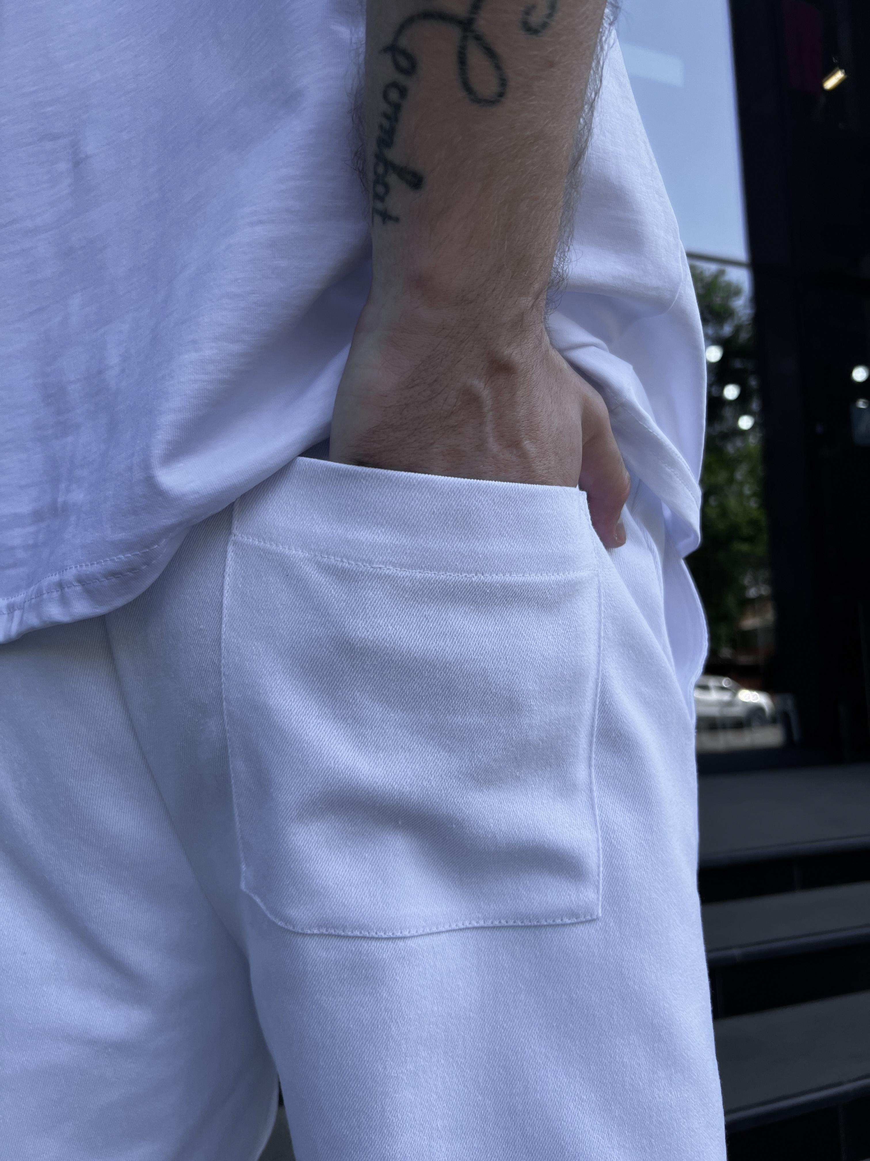 Шорти чоловічі котонові COSY ICE SHJ21 2XL Білий джинс (11230798) - фото 6