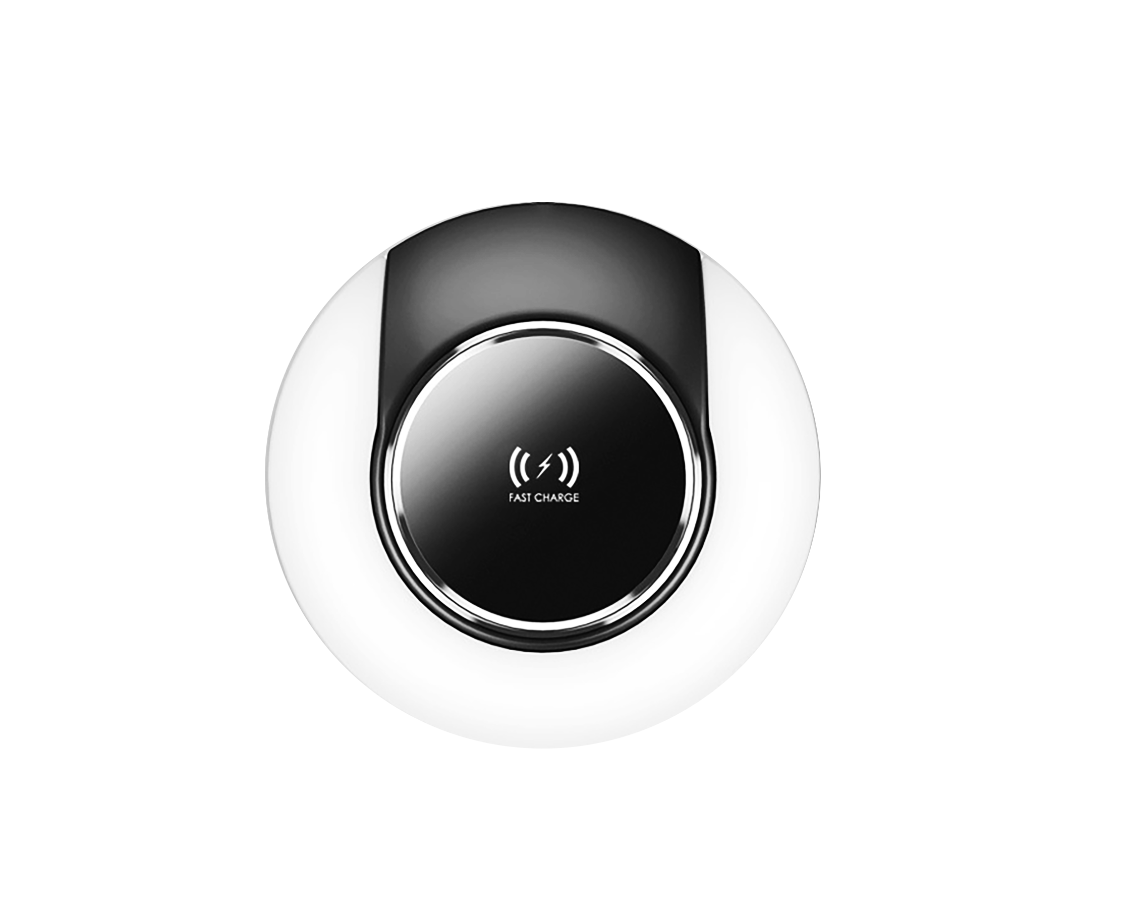 Настольная лампа-ночник SUNROZ Wireless Fast Char гer с беспроводной зарядкой QI 2в1 Черный (SUN4730)