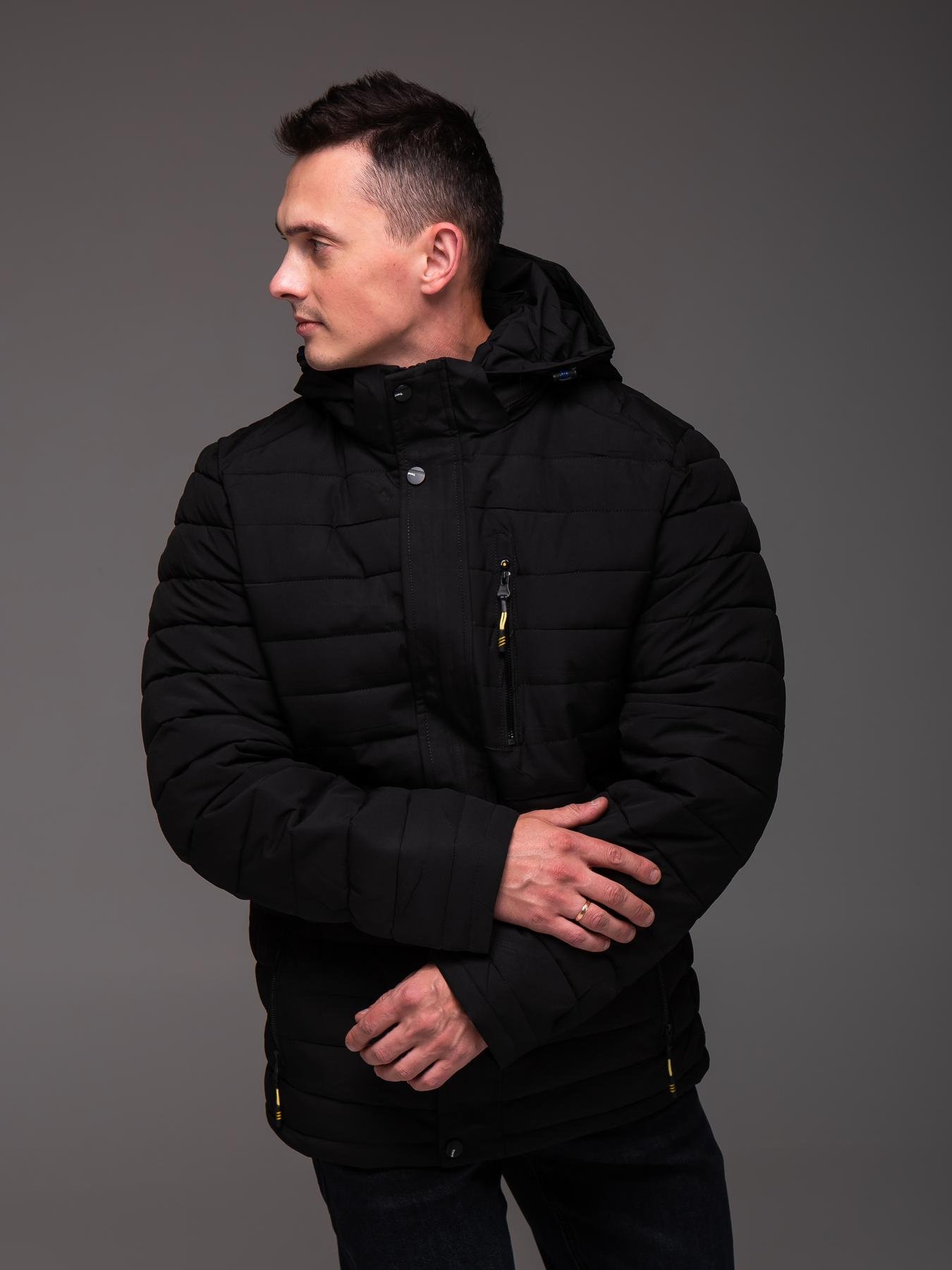 Куртка чоловіча зимова стьобана з термопідкладкою до -25°С L Чорний (2444/1) - фото 10 Куртка чоловіча зимова стьобана з термопідкладкою до -25°С L Чорний (2444/1) - фото 10