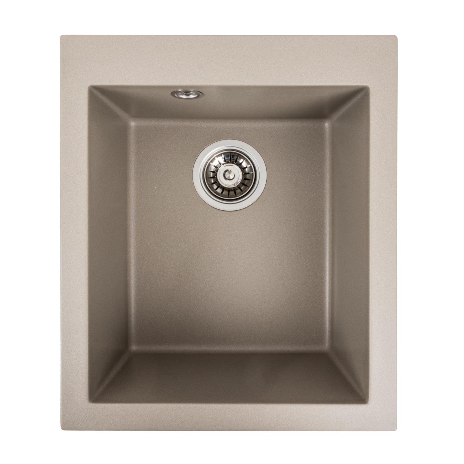 Мойка кухонная Platinum PLS-A39602 гранитная прямоугольная 410x500 мм Бежевый (25961772) Мойка кухонная Platinum PLS-A39602 гранитная прямоугольная 410x500 мм Бежевый (25961772)