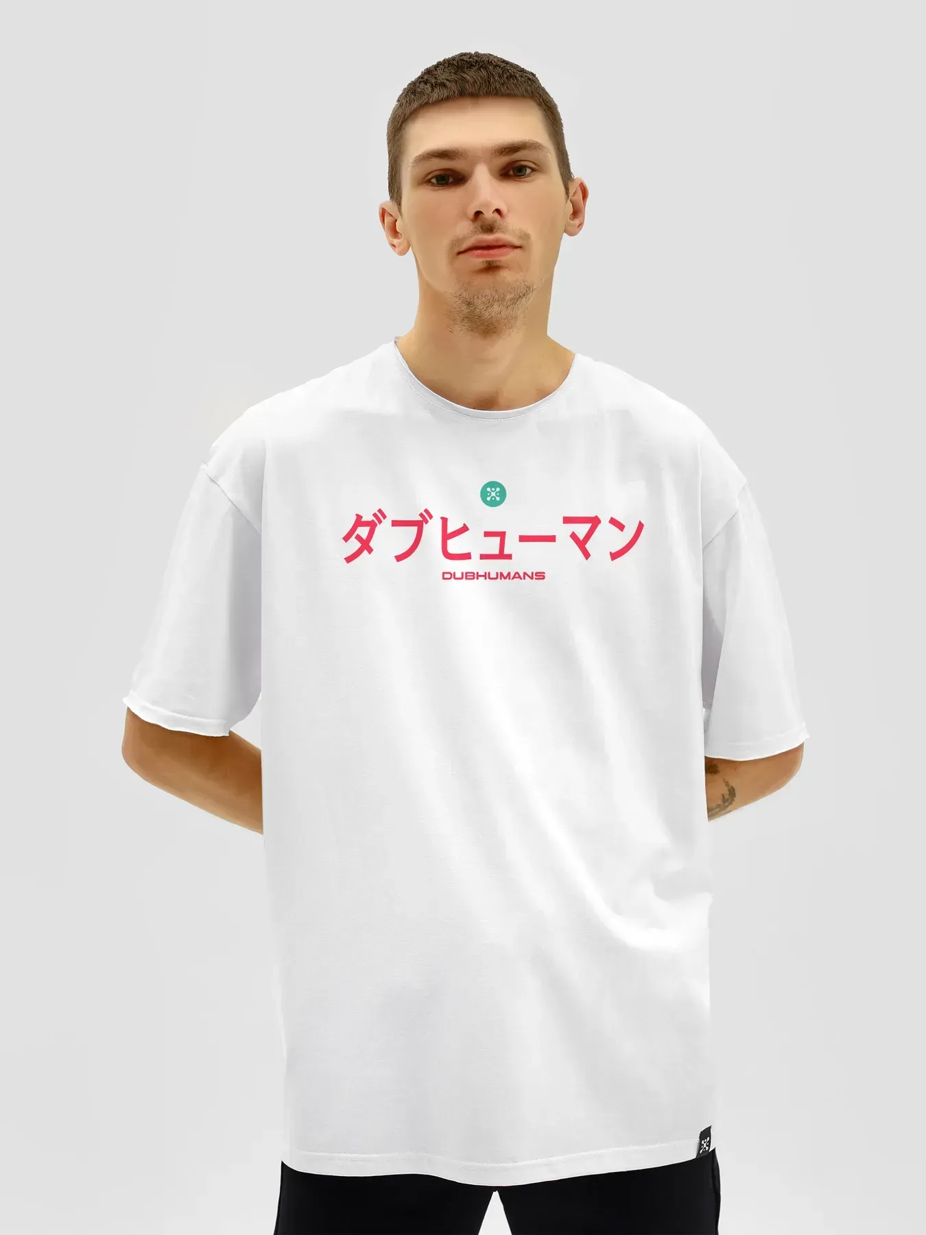Футболка мужская оверсайз Dubhumans Japanese XS-S Белый (26841217)