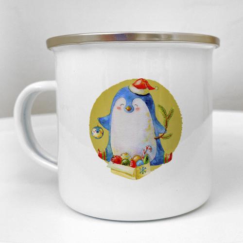 Кружка металлическая Camper "Зима - час для теплих обіймів" 250 мл (KRM_23S068)