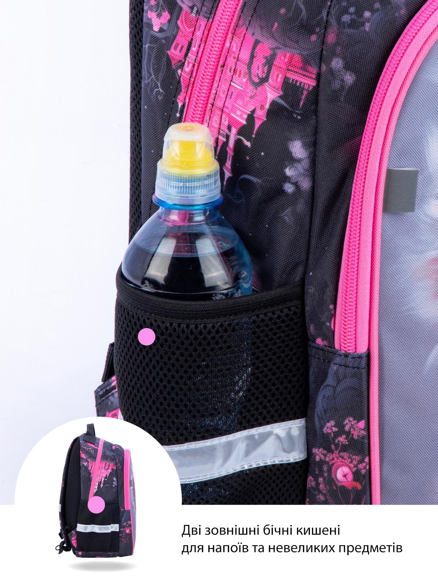 Рюкзак ортопедичний для дівчинки School Standard Котик для 1-4 класу 38х28х16 см (160-2) - фото 7