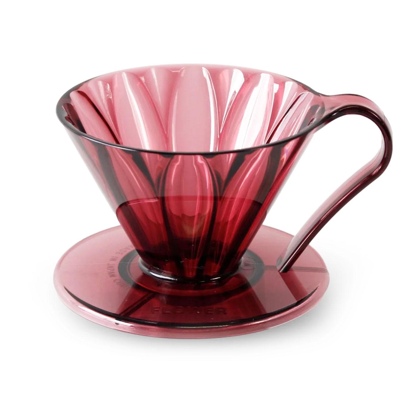 Пуровер CAFEC Tritan Flower Dripper Cup1 Wine Red (CAFEC TFD-1CWR) - фото 1