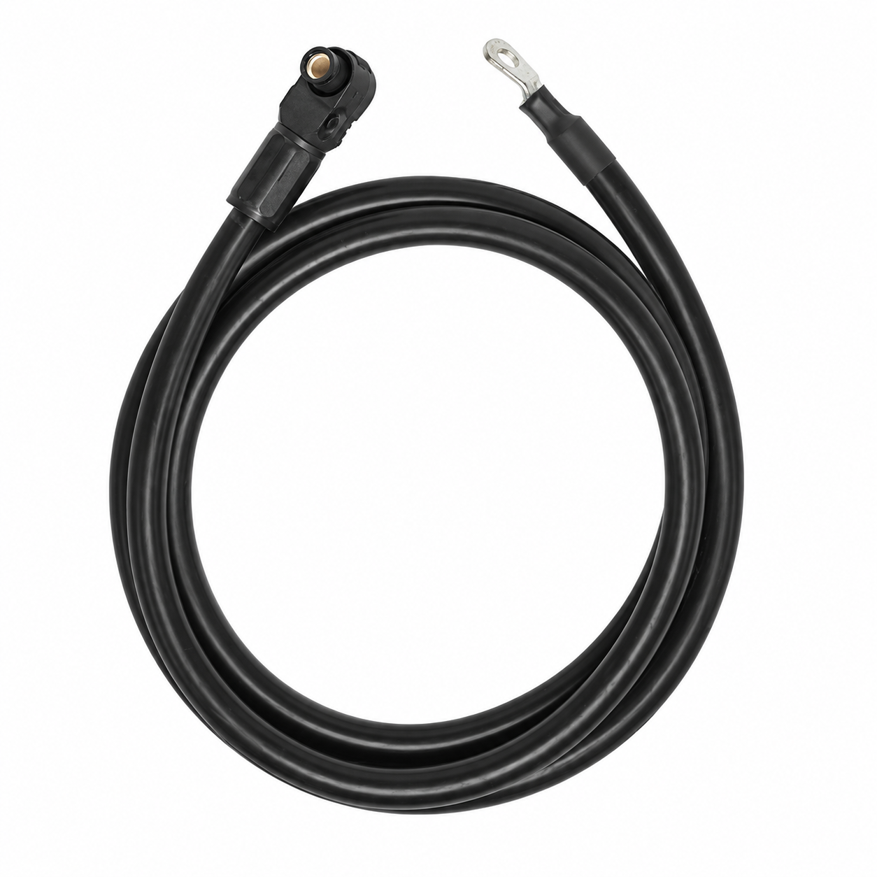 Кабель силовой питания от аккумулятора Pytes V5a к инвертору 100А M10 штекер 8.0 к отрицательному контакту 200 см Черный (20564188)