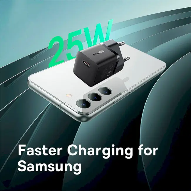 Пристрій мережевий зарядний BASEUS GaN5 Fast Charger mini 1Type-C EU P10110909113-01 25 W Black - фото 2