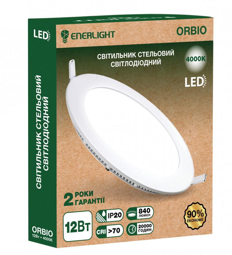 Cвітильник стельовий світлодіодний Enerlight Orbio 12 Вт 4000К (4427715) - фото 2 Cвітильник стельовий світлодіодний Enerlight Orbio 12 Вт 4000К (4427715) - фото 2