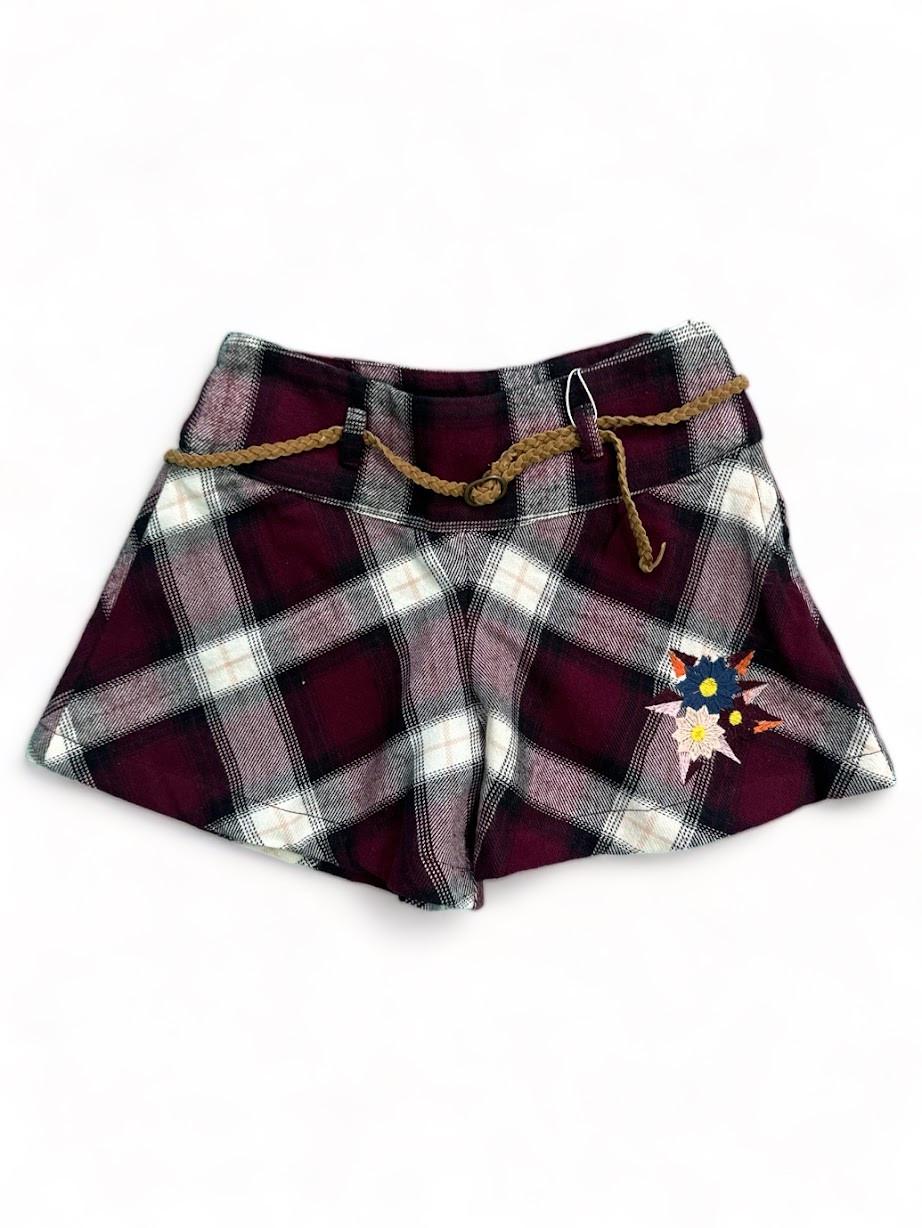Шорты детские Chicco клетчатые с вышивкой 3-4 года 104 см Бордовый (2091010533)