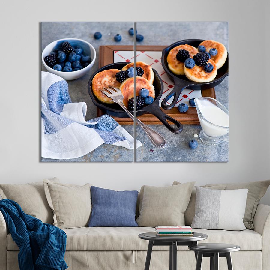 Настенний декор Сочные сырники с ежевикой и черникой 165x122 см (A266-2)