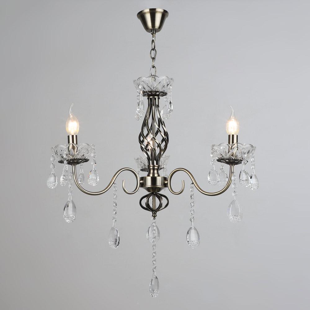 Люстра подвесная классическая свечи Light House SRS-19084/3 Бронзовый