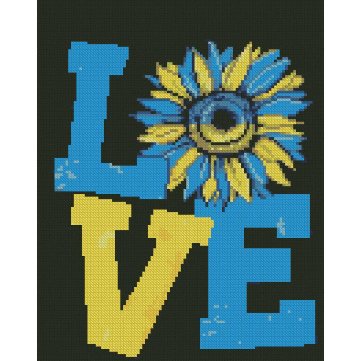 Алмазна мозаїка Strateg Преміум LOVE 30x40 см (HX490)