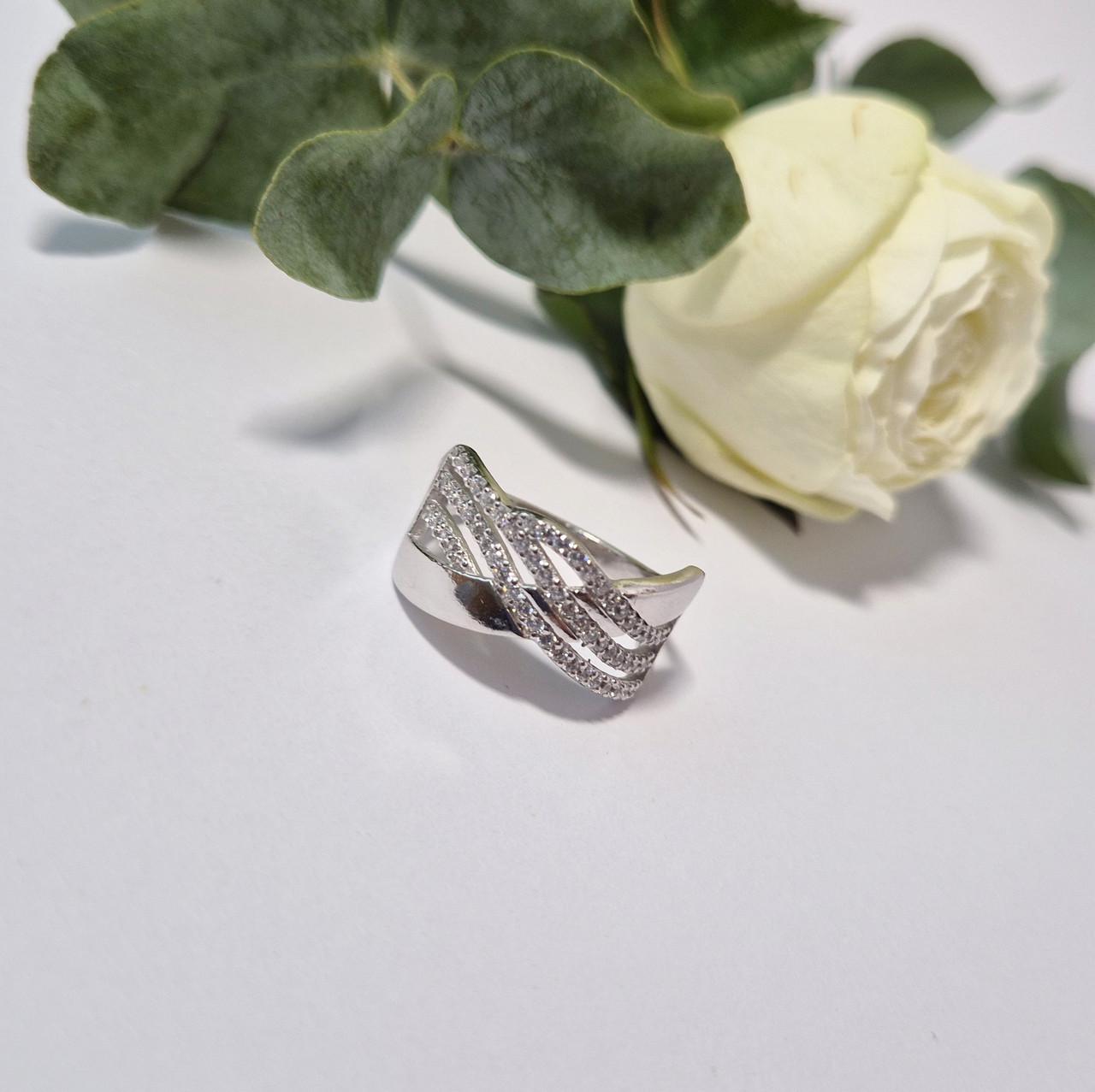 Каблучка широка із каменями срібло 925 проби родоване 3,10 г р. 17.5 (4294р) Каблучка широка із каменями срібло 925 проби родоване 3,10 г р. 17.5 (4294р)