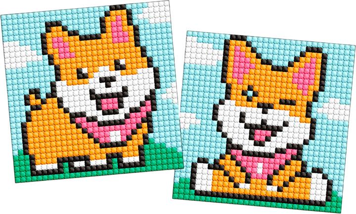 Набор алмазной мозаики для детей Ideyka на магнитной основе Игривые собачки 9х9 см x 4 шт. (AMG1060)