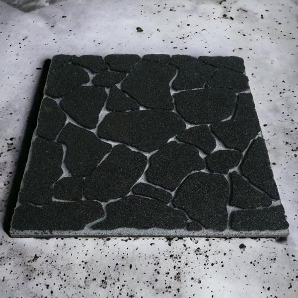 Декоративная плитка Дикий камень гибкий 500х500х30 мм Черный (2562227302) - фото 2