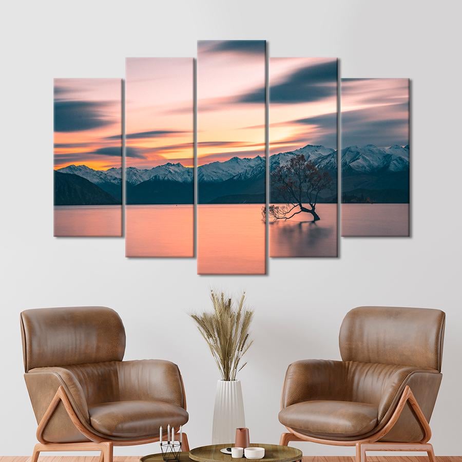 Картина природа Дерево в водах горного озера 137x85 см (A1080-5)