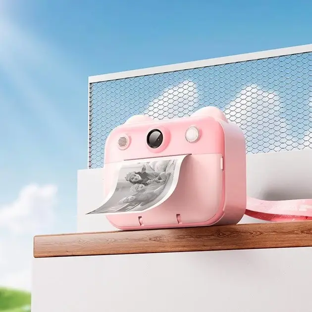 Фотоаппарат детский Hoco DV204 Dual-Camera Children Printing Camera Pink - фото 3