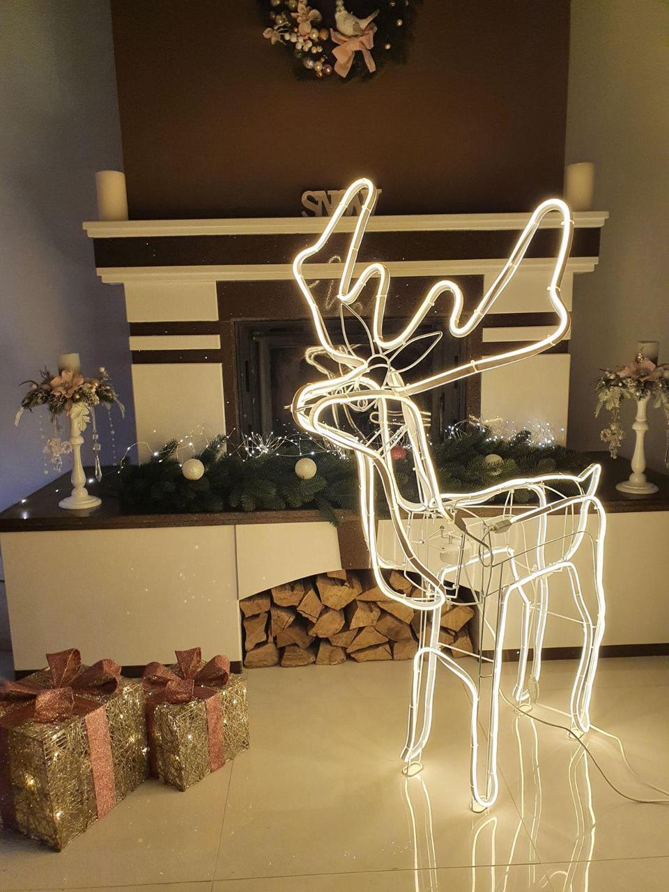 Олень из гибкого неона с поворотом головы 120 см (22720246) Олень из гибкого неона с поворотом головы 120 см (22720246)