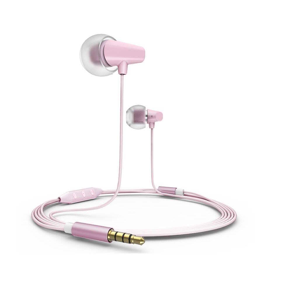 Наушники проводные Remax RM-701 с микрофоном 1,3 м Pink (626583)