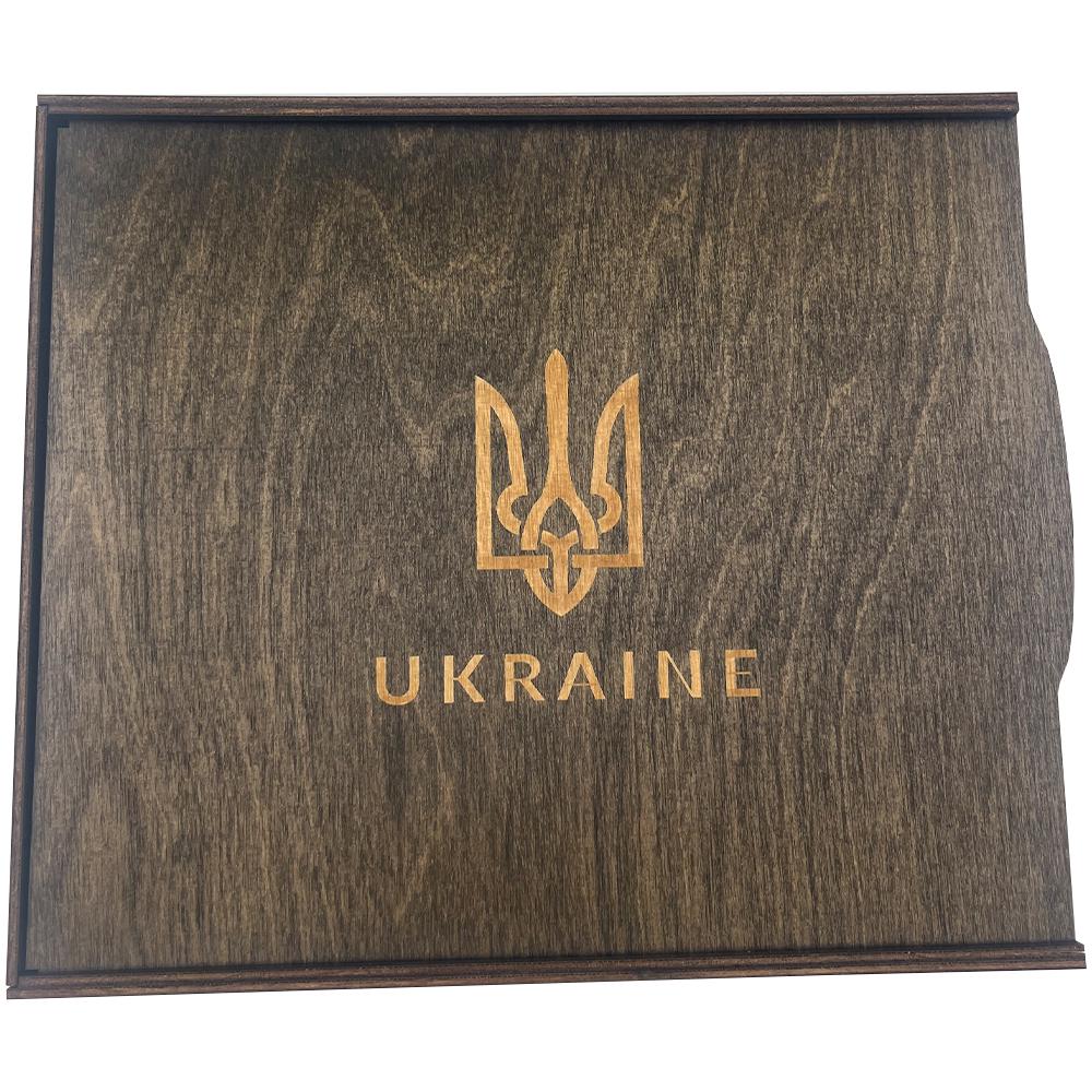 Подарунковий настільний набір кулькова ручка Parker Jotter 17 та блокнот Axent Partner "Ukraine" в коробці Cіній (SS GT BP 16 032_TR) - фото 6