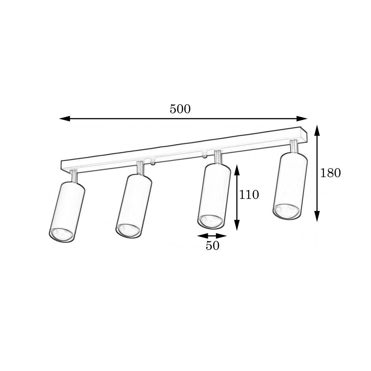 Светильник потолочный MSK Electric Tube с поворотным механизмом под лампы Е27 Белый (NL 1105-4 WH) - фото 5