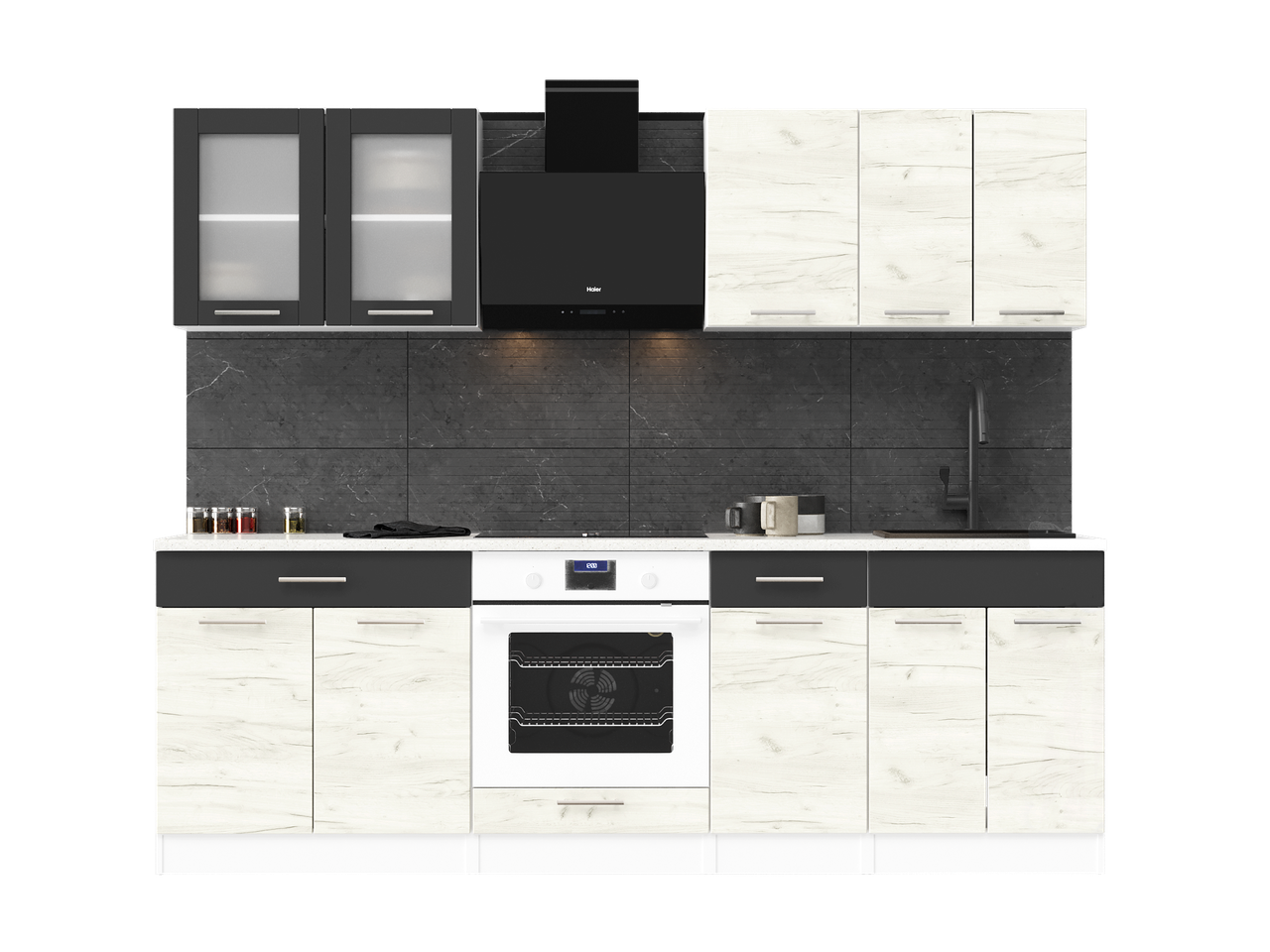 Кухня готовая Эверест №3 Эко Нова и столешница 2,4 м Сонома/Белый (27009.02) Кухня готовая Эверест №3 Эко Нова и столешница 2,4 м Сонома/Белый (27009.02)