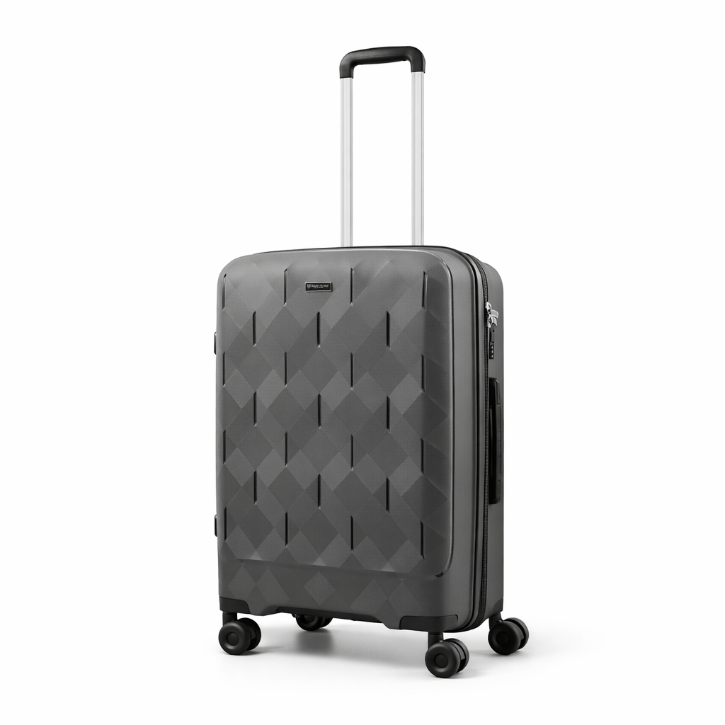 Чемодан средний Worldline полипропилен M 65х45х28 + 3 см 75 л 3,8 кг Серый (295)