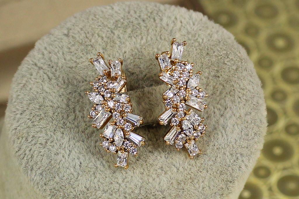 Серьги Xuping Jewelry Медитация 2,5 см Золотистый (2426153310)