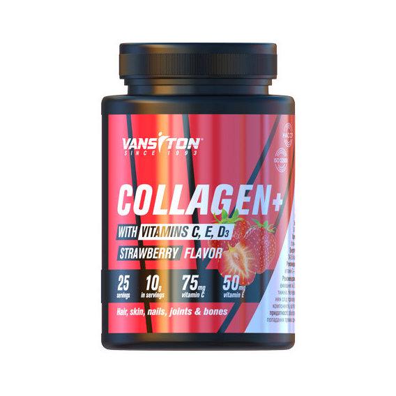 Хондропротектор для спорта Vansiton Collaгen + 250 г 25 порций Strawberry