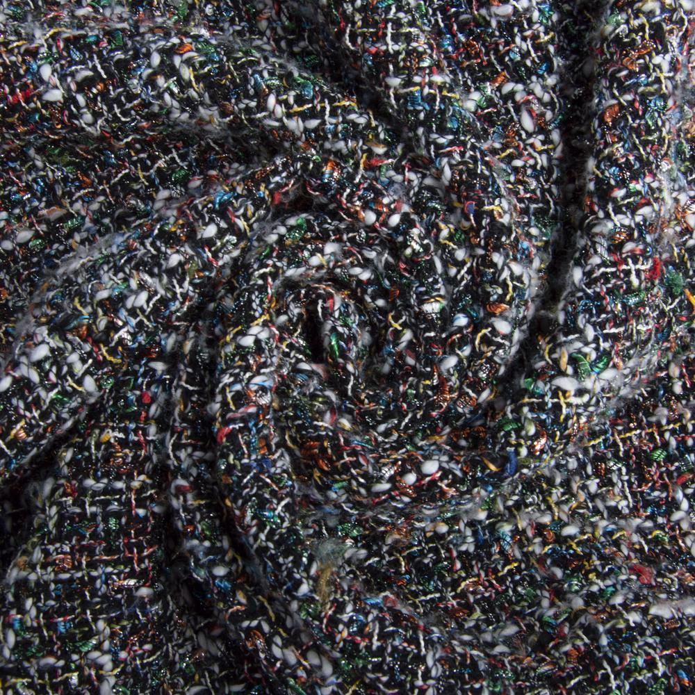 Ткань костюмная Букле Краски Белый (22192)