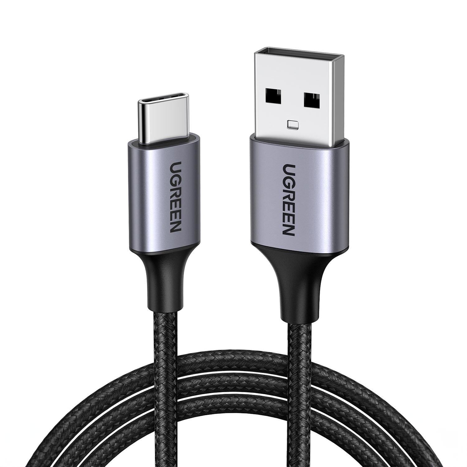 Кабель USB-A - USB-C UGREEN US288 3А 0,5 м Черный (60125)