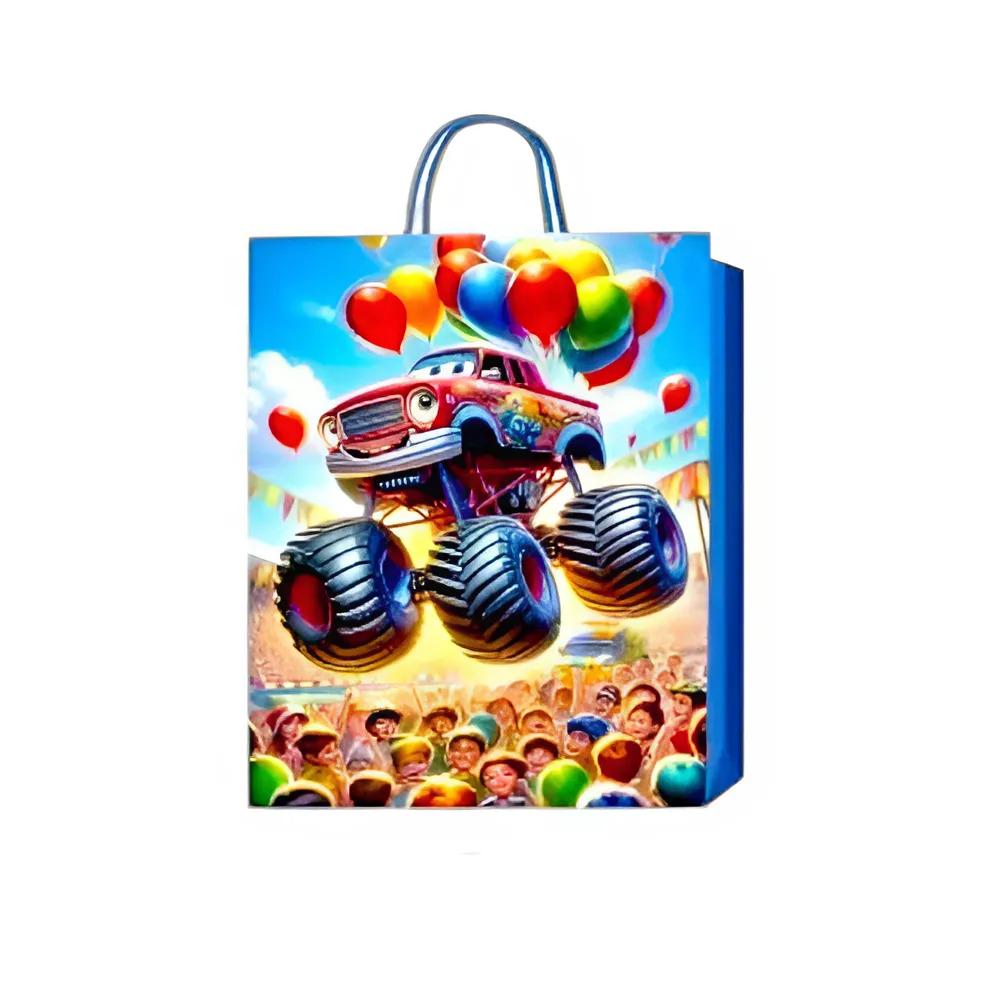 Подарочный пакет Stenson Monster truck 3D R33048-L 31х42х12 см (23264266)