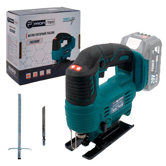 Лобзик акумуляторний безщітковий PROFI-TEC PGS2080BL 20V без акумуляторів та зарядного пристрою (005900)