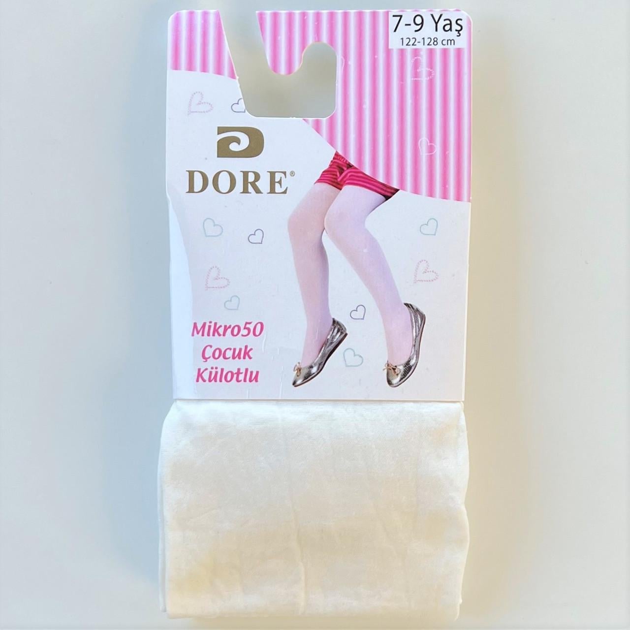 Колготки детские капроновые DORE 50 Den однотонные 98-104 см Молочный (32408147)