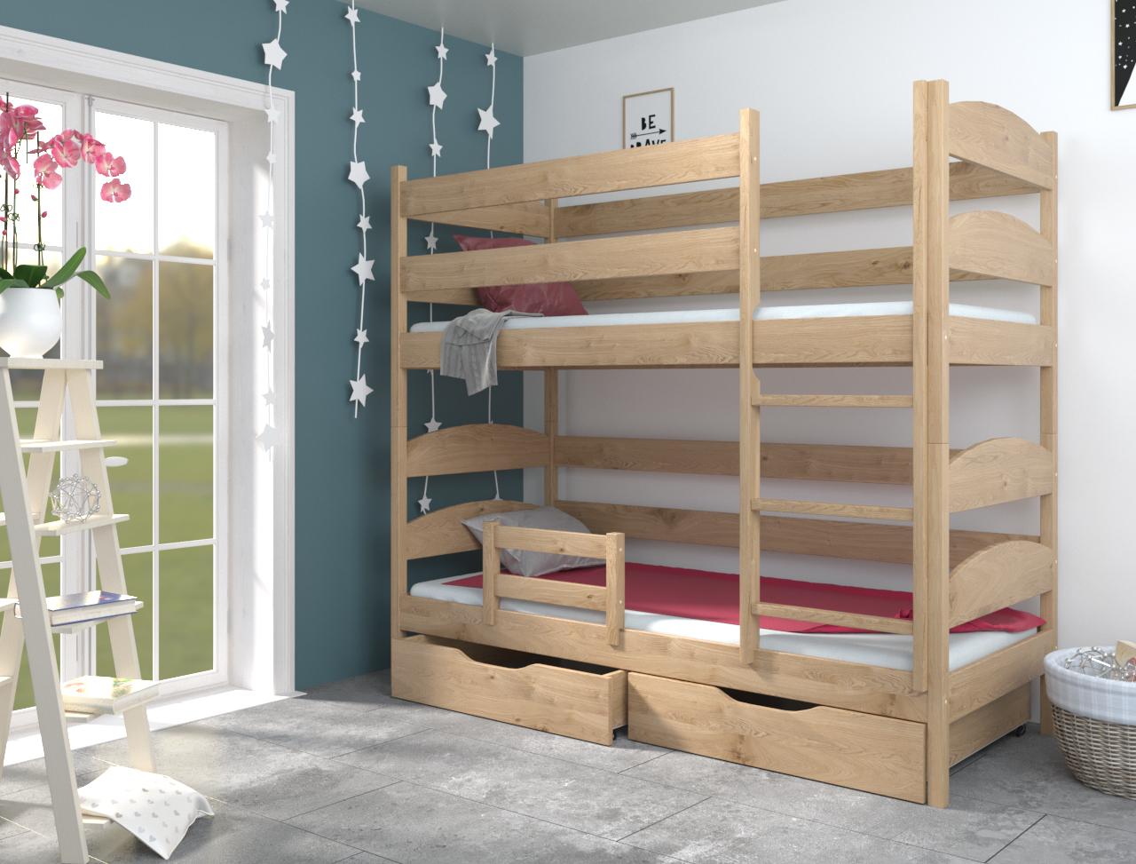 Кровать двухуровневая Luna mebli Лакки 80x200 см Бук (38703)