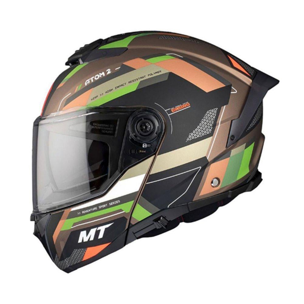 Мотошолом MT HELMETS Atom 2 SV BAST A6 S Khaki (32212)