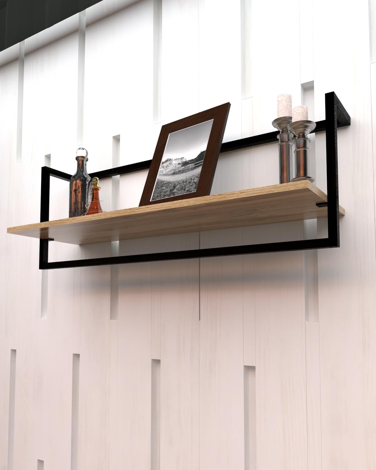 Полка настенная EcoLoft Скайлин DSP-1410-1 в стиле лофт Дуб Аппалачи (32373858)