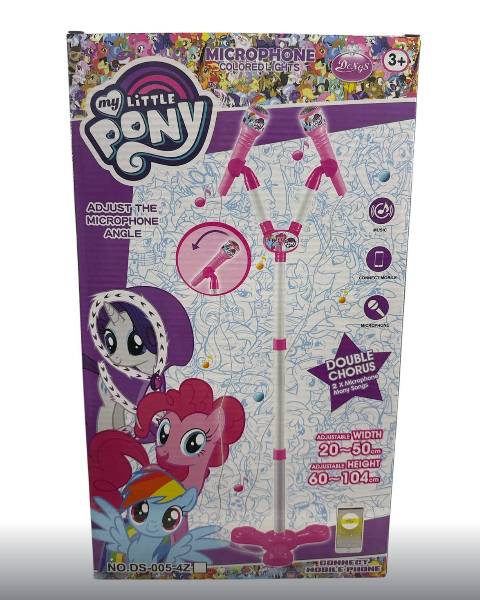 Мікрофон My Little Pony DS-005-4Z на підставці подвійний музичний в коробці