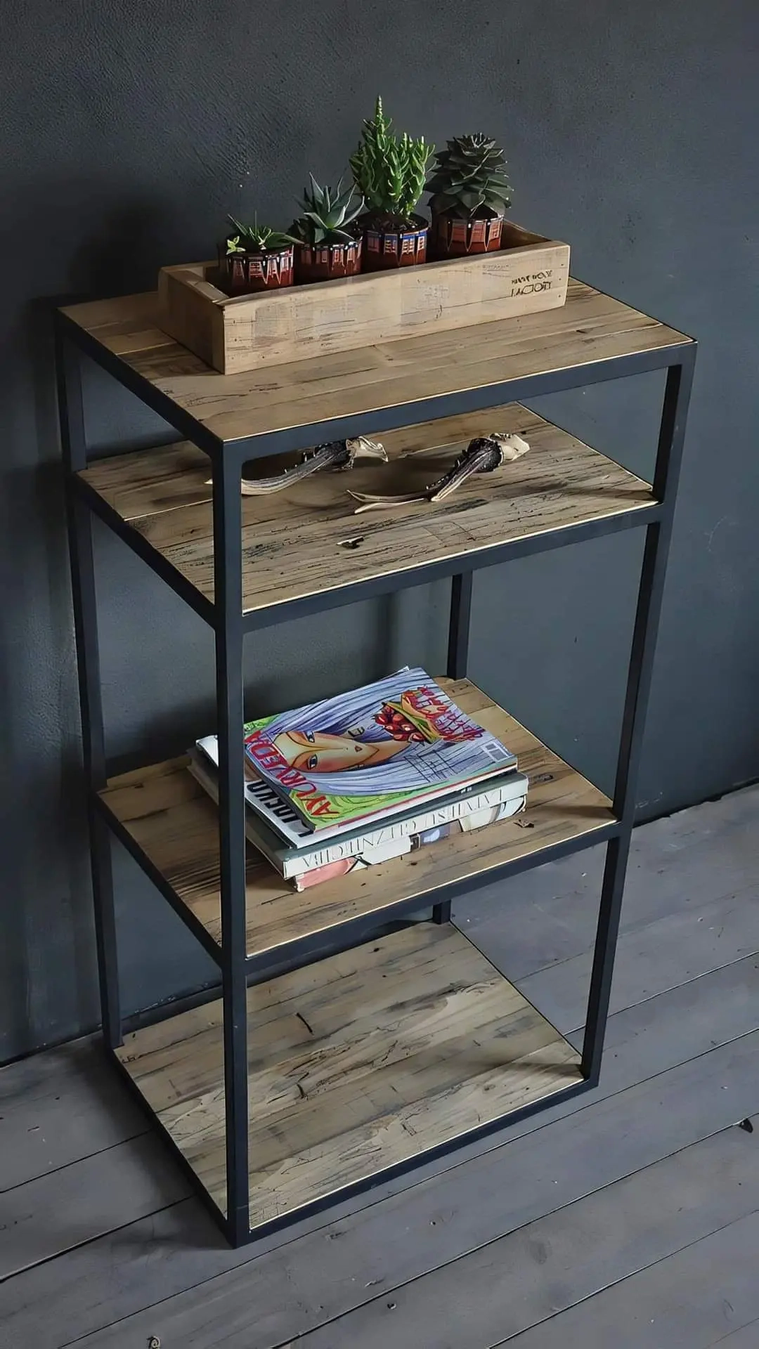 Cтелаж EcoLoft Лофт IN-2182 Коричневий (23564532)