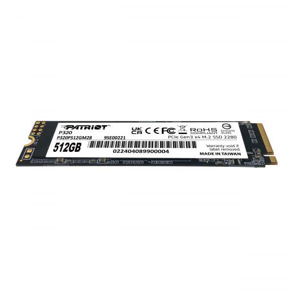 SSD-накопичувач Patriot P320 M.2 2280 PCIe 3.0 x4 NVMe TLC 512GB (P320P512GM28) - фото 2