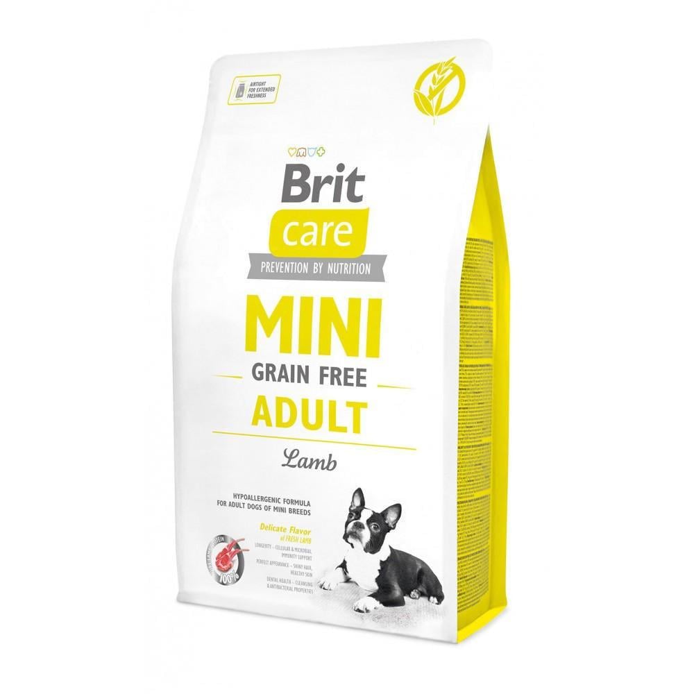 Корм сухий для дорослих собак Brit Care GF Mini мініатюрних порід з ягням 2 кг (арт.170770/520107)