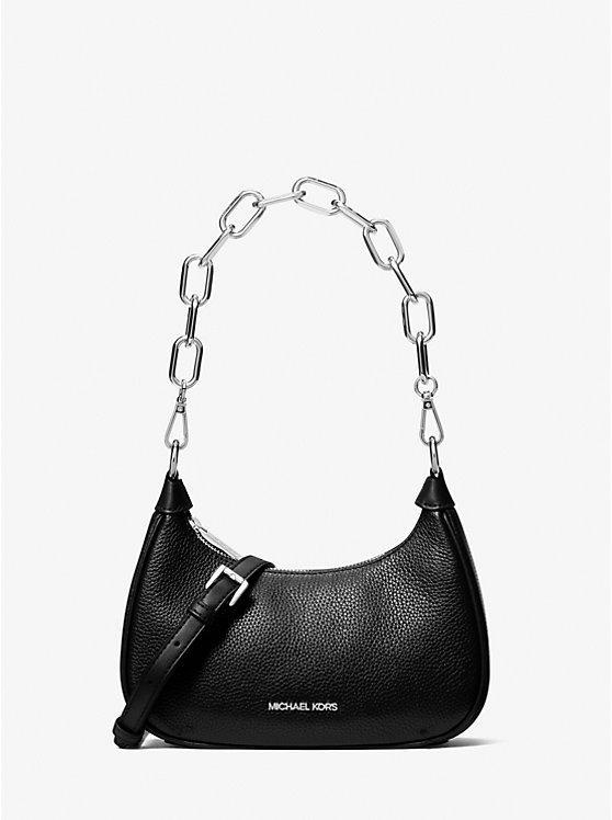 Женская сумка кросс-боди Michael Kors Cora Medium Pebbled Leather в подарочной упаковке Черный (2365611724)