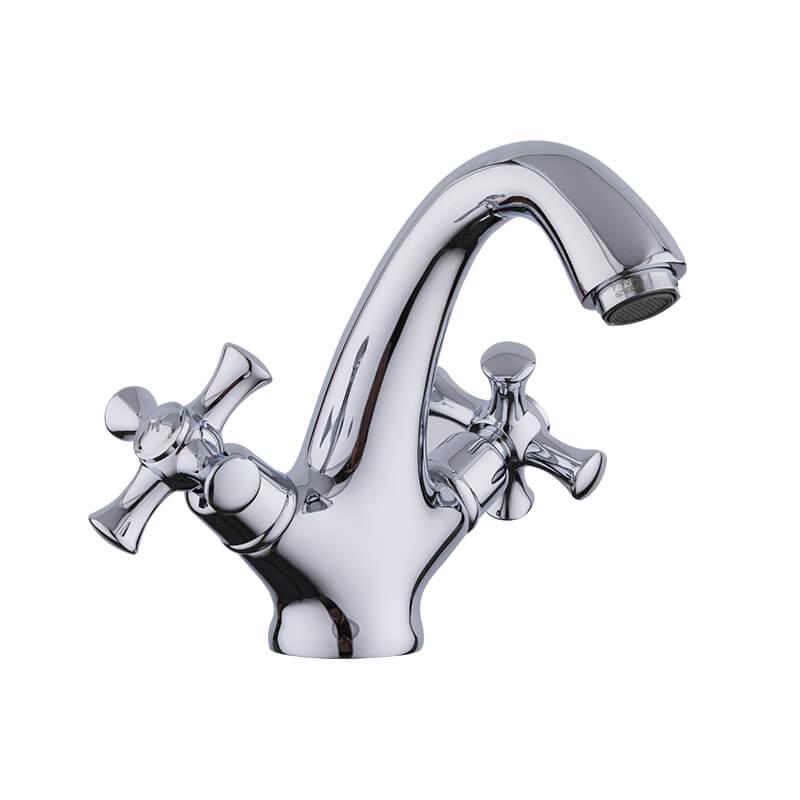 Смеситель для умывальника Gappo Pollmn G1042 1034018 двухвентильный Хром (102308)