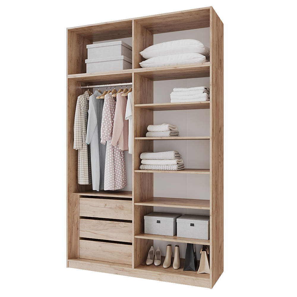 Шафа розпашна з тумбою та антресолью Меблітренд Чиназес Чита-1600.4 1600х500х2450 мм Дуб крафт золотий/Графітовий (27356862) - фото 2 Шафа розпашна з тумбою та антресолью Меблітренд Чиназес Чита-1600.4 1600х500х2450 мм Дуб крафт золотий/Графітовий (27356862) - фото 2