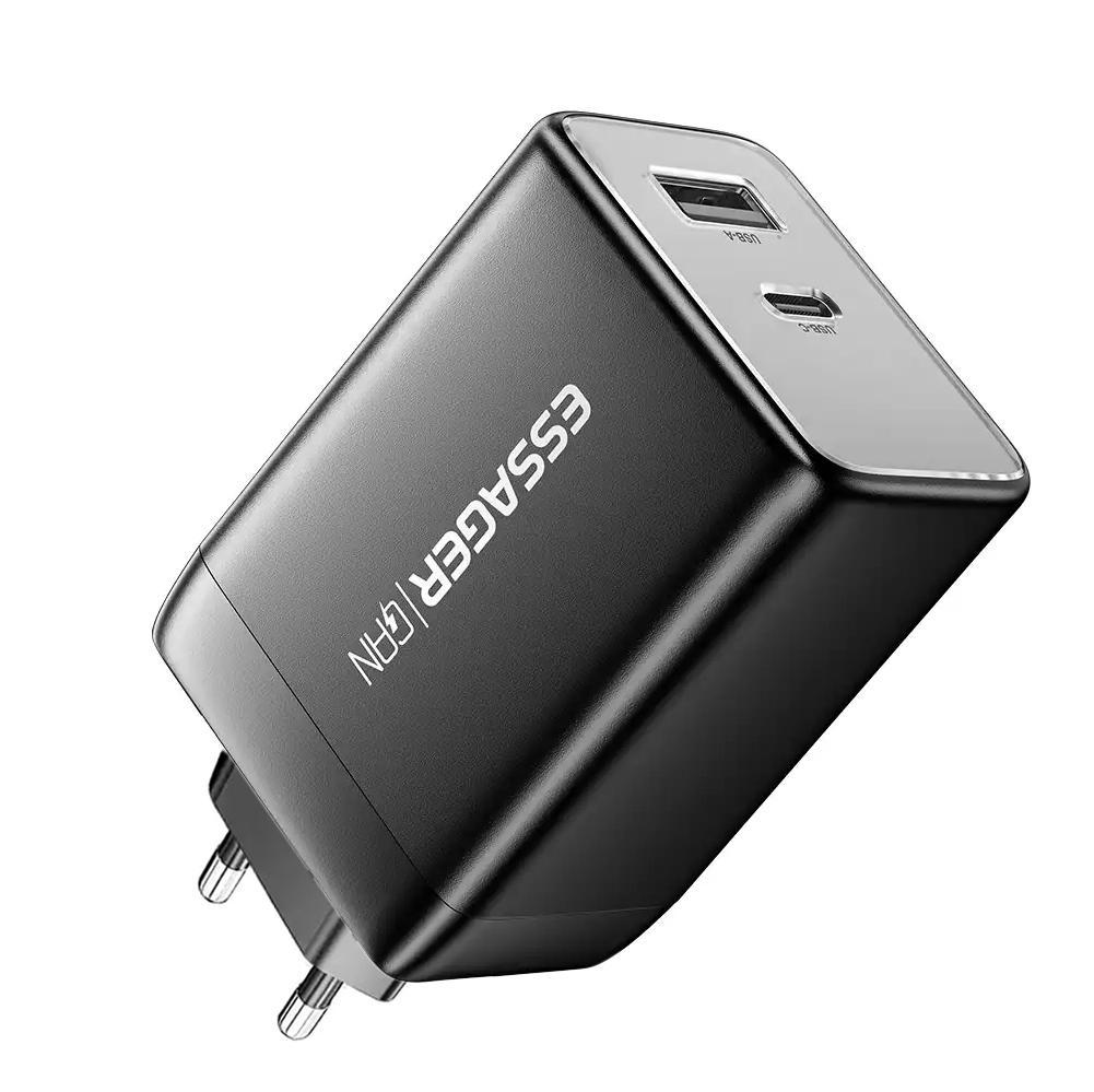 Зарядное устройство для телефонов Essager ES-CD40 45W GAN travel Charger USB A/TYPE C EU White (ECT45W-LJB02-Z) - фото 2