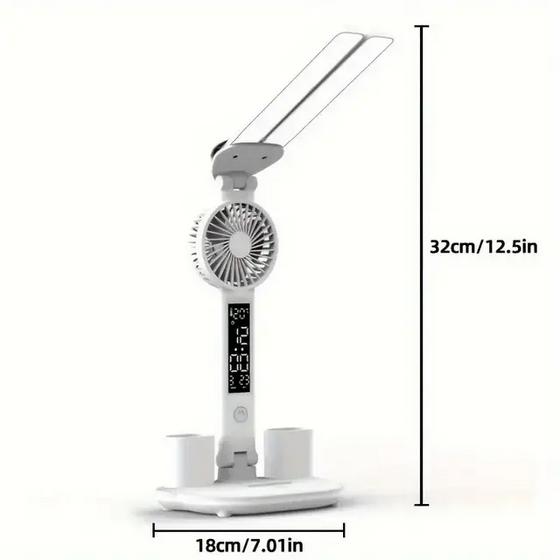Лампа світлодіодна настільна з 2 плафонами та вентилятором Білий (DC-222) - фото 7 Лампа світлодіодна настільна з 2 плафонами та вентилятором Білий (DC-222) - фото 7