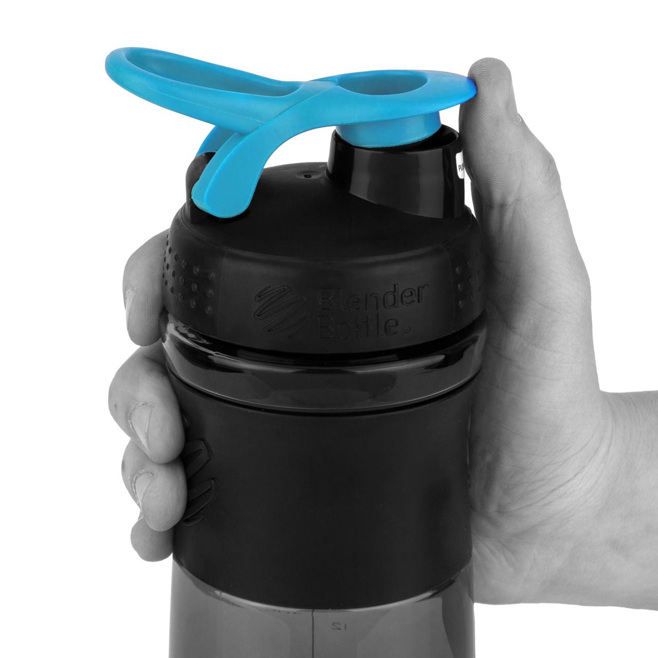 Шейкер спортивний Blender Bottle SportMixer 28 oz 820 мл Black/Teal - фото 3