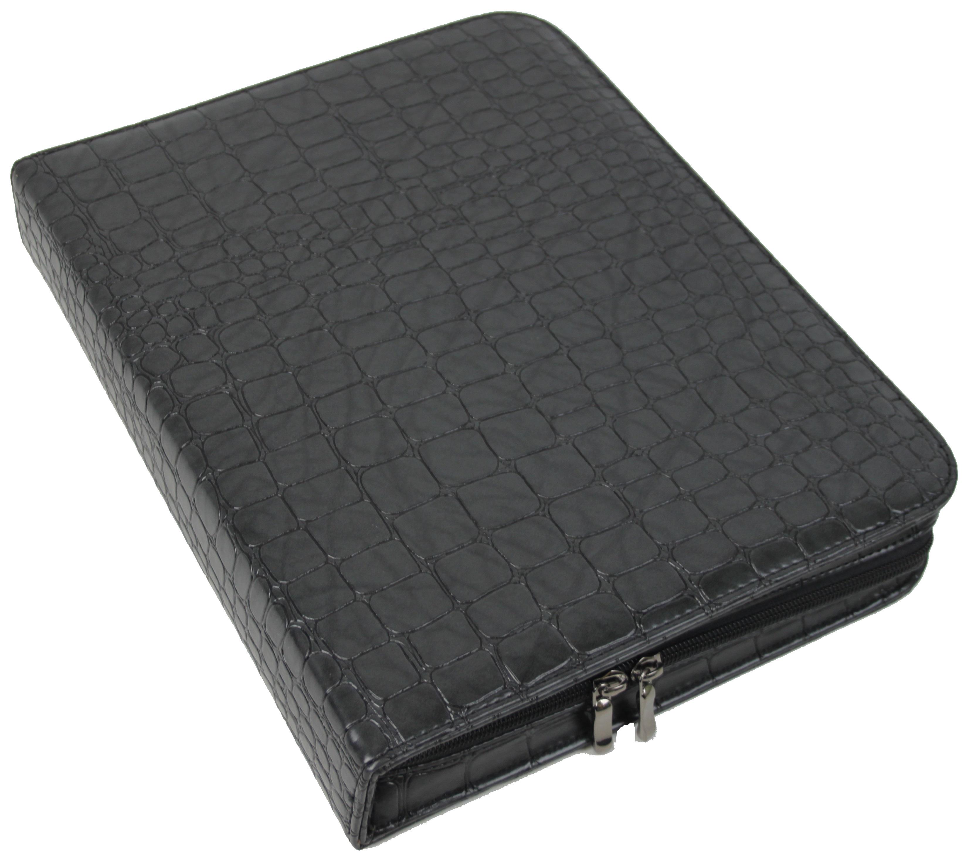 Папка деловая Portfolio из искусственной кожи под крокодила Черный (Portbw03 black)