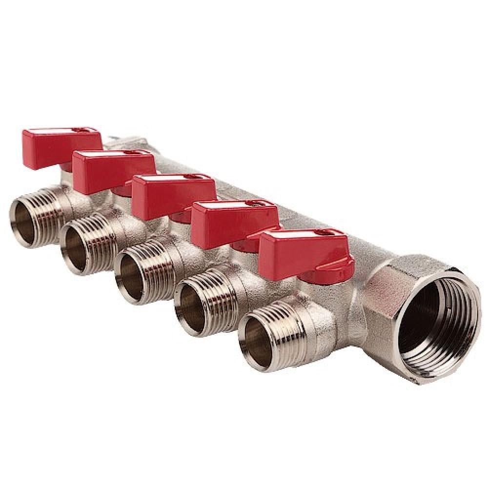 Колектор FADO S.r.l з кульовими кранами 5х3/4х1/2" (KSR05) - фото 1 Колектор FADO S.r.l з кульовими кранами 5х3/4х1/2" (KSR05) - фото 1